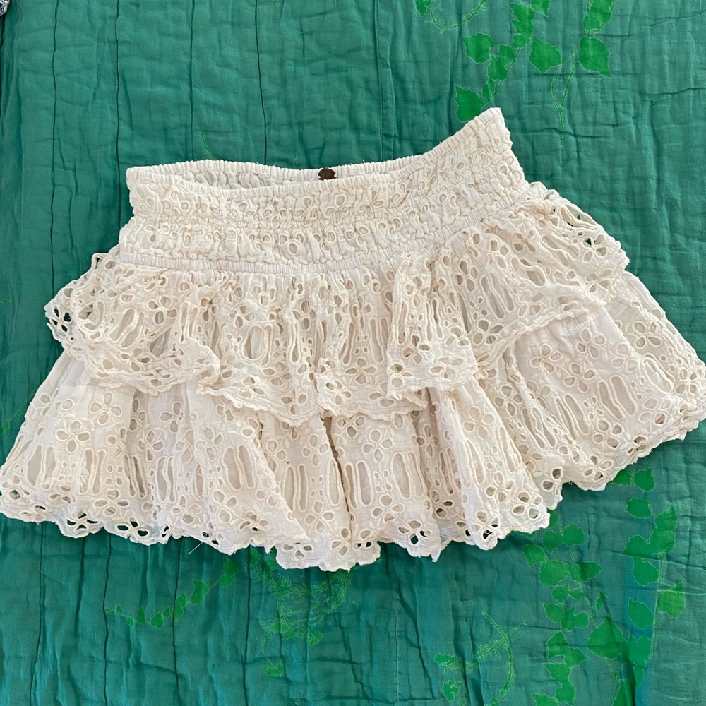 Free People eyelet mini skirt